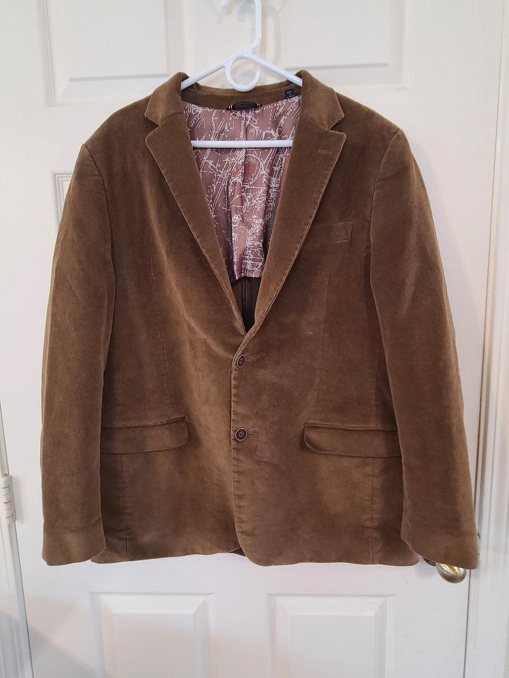 Nautica Brown Corduroy Two-Button Sport Coat Size 44L